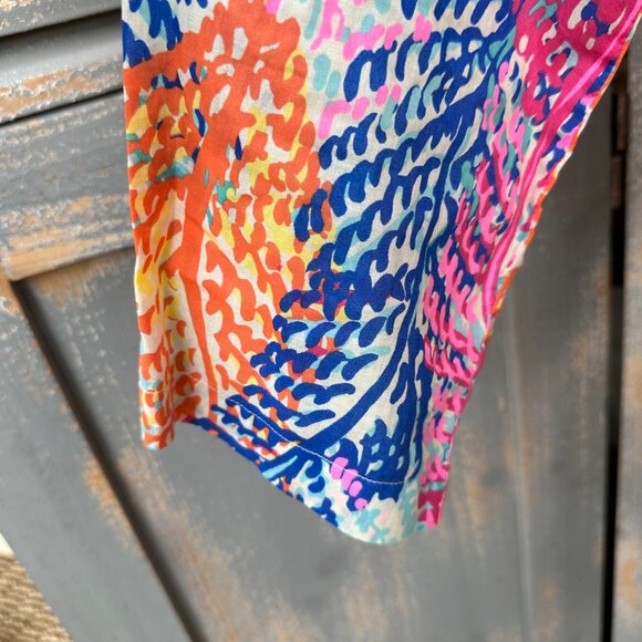 Lilly Pulitzer Sarasota Beaded Tunic Top Electric Feel Cameo Sz S - Picture 7 of 16